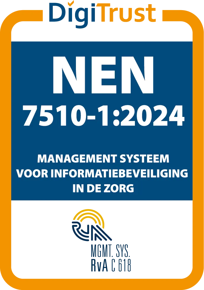 DigiTrust NEN 7510-1:2024 certificaat managementsysteem voor informatiebeveiliging in de zorg